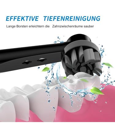 16 Replacement Brushes for Oral-B Electric Toothbrush - 8 White & 8 Black Compatible Heads for Precision Clean - Buy Online on GoSupps.com