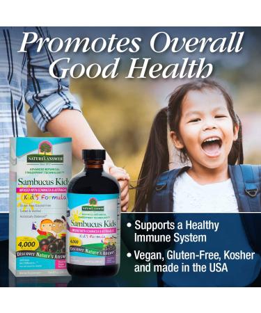 Nature's Answer Sambucus Kids Formula - 4000 mg, 8 fl oz | Immune Support - Buy Online on GoSupps.com