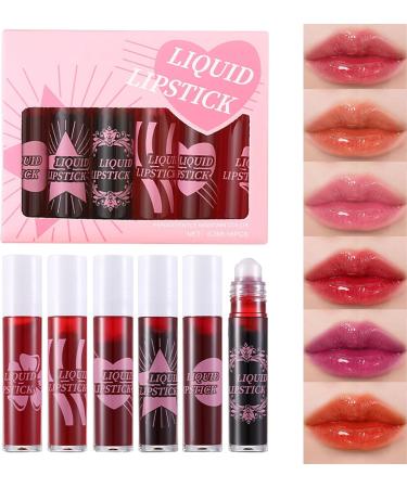  MLqkpwy Glossy Lip Gloss 6X Moisturizing Roll-On with Lip Oil | Long-Lasting Formula Gloss for Travel Business Trips Outdoors and School - Buy Online on GoSupps.com
