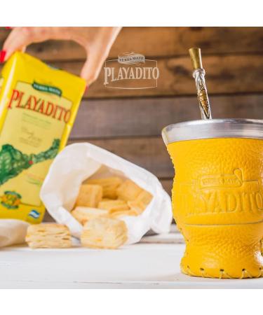 Playadito Yerba Mate Tea Tradicional 1 kg - the maturation period is 12 months | Mate tea from Argentina | detox and energy drink - Buy Online on GoSupps.com