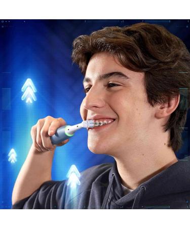 Oral-B My Way Kids Electric Toothbrush - Christmas Gift for Kids | 4 Modes, Teeth Whitening, 2 Toothbrush Heads | Ages 10+ | 2 Pin UK Plug - Grey - Buy Online on GoSupps.com
