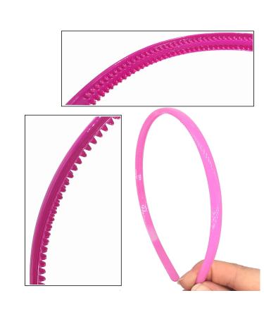 13-Piece Plastic Headbands for Girls & Women - 8mm Thin Hair Bands for Toddlers & Kids - Buy Online on GoSupps.com