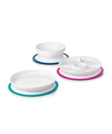 OXO Tot Stick & Stay Suction Divided Plate | Navy Blue | Best Child-Friendly Dinnerware for Easy Mealtime - Buy Online on GoSupps.com