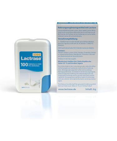 Pro Natura Lactrase 3300-100 Lactase Tablets for Lactose Intolerance - Enjoy Milk & Dairy (Pack of 2) - Fast Shipping Worldwide - Buy Online on GoSupps.com