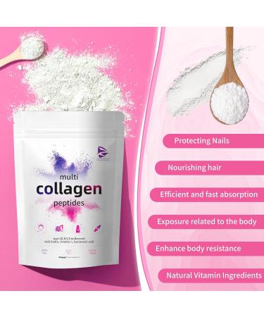 Multi Collagen Protein Powder Non GMO Hydrolyzed Collagen Powder 1lb - Type I II III V X with with Biotin Hyaluronic Acid Vitamin C Easy Dissolve for Women & Men (1 lb) - Buy Online on GoSupps.com