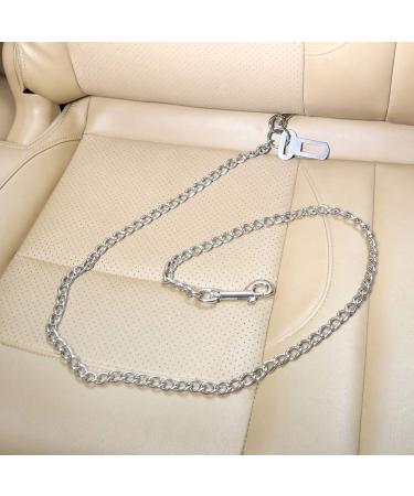 Mogokoyo Stainless Steel No chew Dog Car Seat Belt Pet Vehicle Safety Restraint Tether Heavy Duty Big Canine Dog Car Leash Strap with Double Clip and Latch Attachment-25 Inch 25.5 Inch/65 CM - Buy Online on GoSupps.com