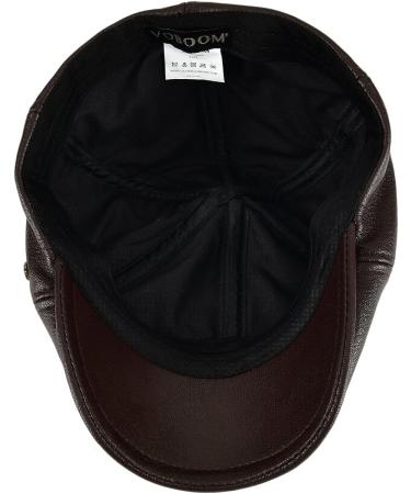 VOBOOM Lambskin Leather Ivy Cap Newsboy Hat 7 1/2 Light Brown - Buy Online on GoSupps.com