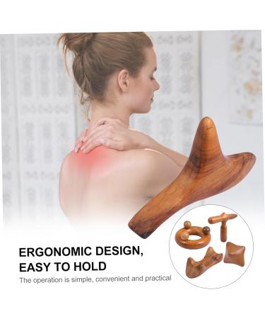 FOMIYES 15 STK Sandalwood Gua Sha Massage Set | Triangular Pillows & Foot Massagers | Neck & Health Gift for Relaxation - Buy Online on GoSupps.com