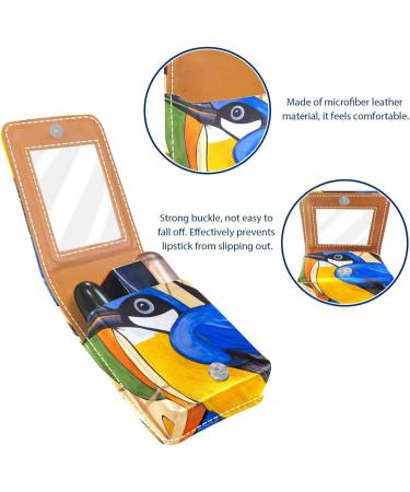 Travel Lipstick Organizer Case - Portable Makeup Bag with Mirror | Abstract Art Style G611b8vkae | International Shipping Available - Buy Online on GoSupps.com