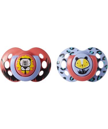 Tommee Tippee Closer to Nature Fun Pacifier 6-18 Months 2 Count - Random Colors - Buy Online on GoSupps.com