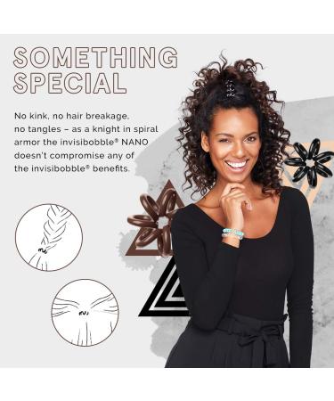 Invisibobble Nano Hair Gum Pretzels Brown - 3x Spiral Hair Ties for Women & Girls | Bun & Updo Hairstyles | Original Design from Munich - Buy Online on GoSupps.com