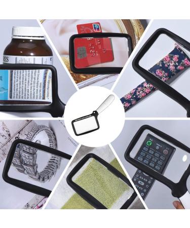 Folding Handheld Magnifying Glass with Light - 3X Large Rectangle Reading Magnifier Rectangular Handhold Magnify Lens Gifts for Seniors Reading Books Prints Lighted Gift for Low Visions(Black) - Buy Online on GoSupps.com