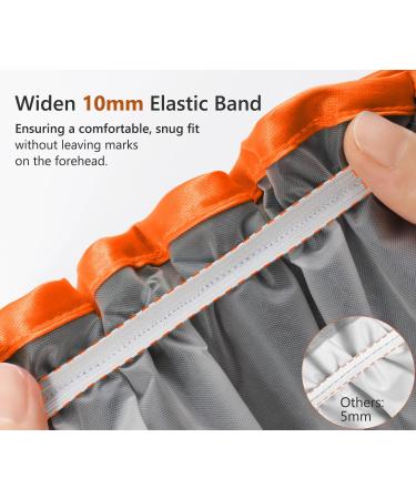 Mikimini Black Shower Hoods 2-Pack | Double-Layer Waterproof Bathing Hair Cap | Soft & Comfortable PEVA | Cute Stretchy Medium Size Black & Orange - Buy Online on GoSupps.com