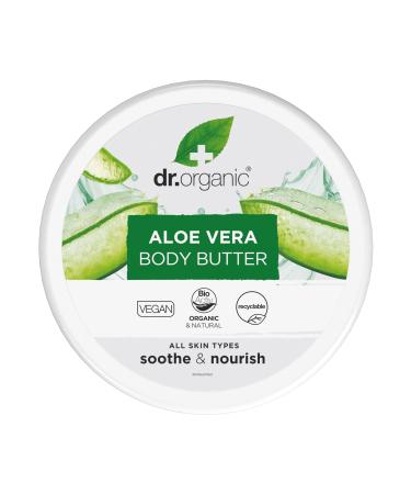 Dr Orghanic aloe vera body butter soothing moisturizing for all skin types natural vegan animal test-free paraben- & SLS-free organic 200ml