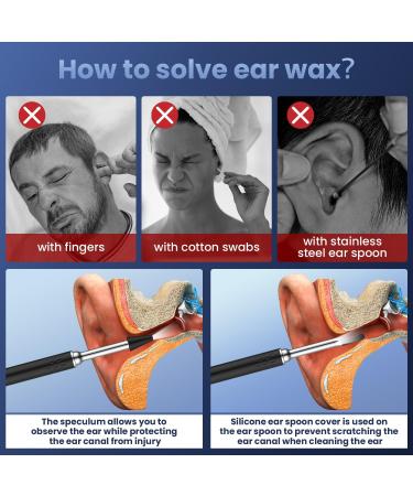 Ear Wax Removal Otoscope with Camera and Light - 1080P Waterproof Digital Ear Scope for iOS & Android - Ear Cleaner Tool Kit with Ear Pick - Buy Online on GoSupps.com