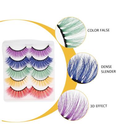 FRCOLOR Ladies Suits Pairs Fake color extension Exaggerated Look colorful halloween Beauty rainbow Imitation cosplay Miss Red Suits - Buy Online on GoSupps.com