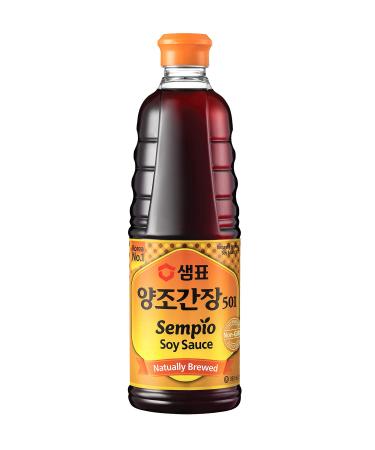 Sempio Naturally Brewed Soy Sauce 501, 29.08 Fl Oz, 860mL (Non-GMO, Kosher)