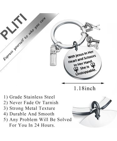 PLITI Hair Stylist Keychain - Perfect Gift for Hairdressers Barbers & Cosmetology Graduates | Unique Birthday & Graduation Ideas - Buy Online on GoSupps.com