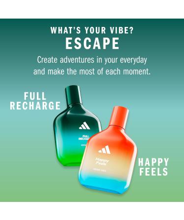 adidas Vibes Full Recharge Eau de Parfum 1.6 fl oz (Pack of 1) Notes of Fougere Cedar and Sage Unisex Fragrance Long Lasting Sporty Fragrance Travel Size Sage Cedar 1.6 Fl Oz (Pack of 1) - Buy Online on GoSupps.com