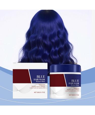 CGACCSD Blue color mask blue hair mask restores and beautifies blue tones of colored hair 90 g refreshes color and tone intensive revitalizing care for colored hair - Buy Online on GoSupps.com
