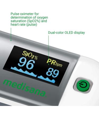 MEDISANA Pulse Oximeter PM A10 - Accurate Blood Oxygen Saturation (SpO2%) & Heart Rate Monitor | Fast International Shipping - Buy Online on GoSupps.com