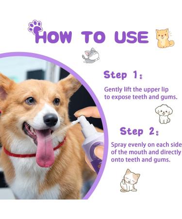 BOZILY HICC Groom! Pet Clean Teeth Spray + Finger Brush | Dental Care Spray for Dogs & Cats | Targets Tartar & Plaque | Eliminates Bad Breath | 50ml (2Pcs) - Buy Online on GoSupps.com