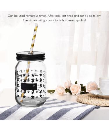 TRIPPER Biodegradable Paper Straws 100 Pink for Party Supplies Birthday Wedding Bridal/Baby Shower Decorations and Celebrations - Buy Online on GoSupps.com