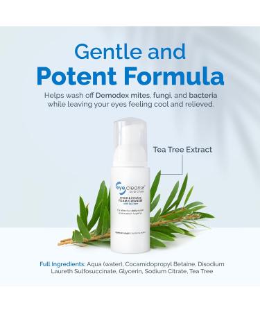 All-in-One Eyelid & Eyelash Cleanser for Extensions | EyeCleanse Tea Tree Oil Kit | 100 ml Essential for Tired Eyes | International Shipping Available - Buy Online on GoSupps.com
