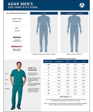 Adar Addition Men's Slim Leg Cargo Drawstring Scrub Pants - Large Navy - Buy Online on GoSupps.com