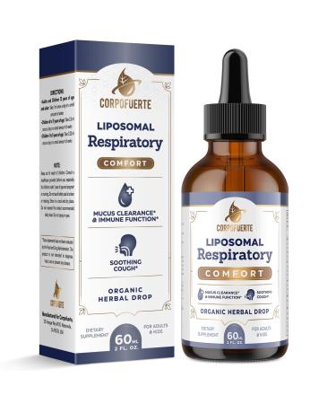 11-in-1 Liposomal Respiratory Relief Drops - Mullein Drops for Lungs with Elderberry Licorice Root - Support Lung Cleanse and Mucus Relief - Suitable for Kids and Adults (1 Pack) 2 Fl Oz (Pack of 1)