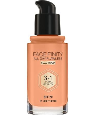 Max Factor Facefinity 3-in-1 All Day Flawless Liquid Foundation SPF 20 - 81 Light Toffee 30 ml - Buy Online on GoSupps.com