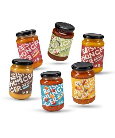 Rainer with Sauce Bio 12er Tastics (8 x 325 ml 4 x 320 ml) - 6 delicious varieties: peanut chance dal sweet sour coconut curry ratatouille and veggie bolognese 12 glasses