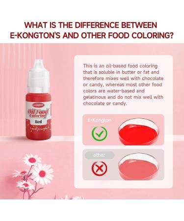 Oil Based Food Colouring: E-Kongton 14 Colours Oil Based Food Colouring for Chocolate Cakes Candy Buttercream Macarons Biscuitsand and Doughnuts - Vibrant Colours Food Dye Set (6ml/Each Bottle) 6 ml (Pack of 1) 6.0 - Buy Online on GoSupps.com