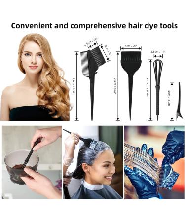 ROOHUA 16-Piece Hair Dye Coloring Kit - Hair Tinting Bowl, Agitator, Brush, Ear Cover, Hairpin, Cape & Tools - Buy Online on GoSupps.com