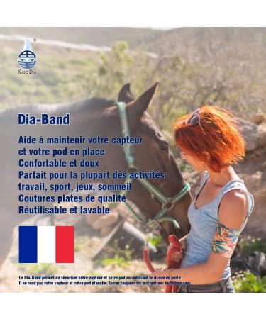 Dia Band - Lace Glucose Sensor Protective Bracelet for Freestyle Libre Medtronic Dexcom & Omnipod | Comfortable & Reusable - Size L (29-32 cm) - Buy Online on GoSupps.com