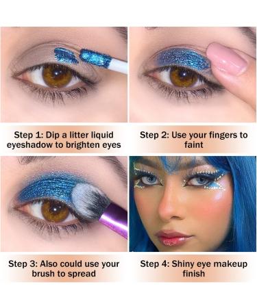 Oulac Liquid Glitter Eyeshadow - Metallic Baby Pink Shimmer Eyeliner, Vegan & Cruelty-Free - Pink Volt (15) - Buy Online on GoSupps.com