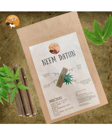 Natural Neem Chew Sticks Datun Ayurvedic Organic Toothbrush - Remove Bad Breath & Gems, Relieve Tooth Ache | Pack of 15 - Buy Online on GoSupps.com
