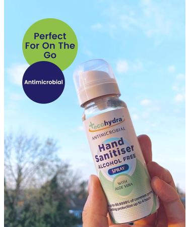 EcoHydra Alcohol Free Hand Sanitiser Spray - 100ml | NHS Approved Hospital Grade | Kills 99.9999% Bacteria & Viruses | Safe for Children | Unscented | 1 Pack - Buy Online on GoSupps.com