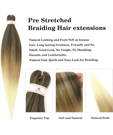 Beyond Beauty 8 Packs Black Pre Stretched Braiding Hair Synthetic Yaki EZ Braiding Coi Leray Braids Knotless Braiding Hair Extensions Pre Stretched Hot Water Setting Crochet Braids 26Inch(1B-27-613) 8Packs-26Inch T1B-27-613 - Buy Online on GoSupps.com