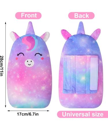 Unicorn Castle Seatbelt Pillow - Kids Car Seat Head Support & Strap Cover in Blue Purple - Buy Online on GoSupps.com