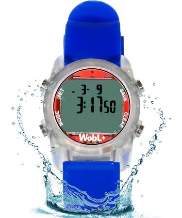 WobL Waterproof Vibrating Alarm Countdown Timer Watch - Small Size, 9 Alarms, Blue - Ideal for Sports, Medicine, Meetings, and Potty Reminders - Buy Online on GoSupps.com