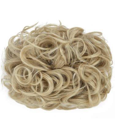 Yamel Natural Blonde Chignon Hairpiece | Curly Bun Scrunchie Extension for Women - Buy Online on GoSupps.com