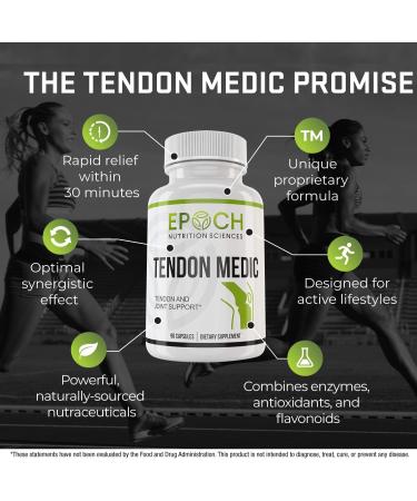 Tendon Medic | Natural Dietary Supplement for Joint & Tendon Pain Relief | 90 Capsules for Exercise & Therapy Support - Buy Online on GoSupps.com