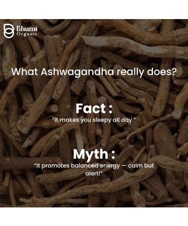 Bhumi Organic Organic Ashwagandha 2 100 mg - 60 Veggie Capsules Pure Organic Ashwagandha Powder and Root Extract - Stress Relief Mood Enhancer - Buy Online on GoSupps.com