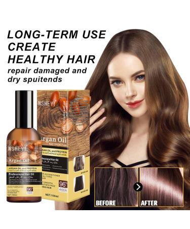 Cold Pressed Argan Oil Hair Serum - Healing Weightless Treatment for Dry Damaged Hair - Buy Online on GoSupps.com