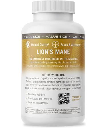 Om Mushrooms Lion's Mane Superfood - 667mg, 180 Vegan Capsules for Cognitive Health - Buy Online on GoSupps.com
