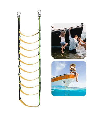 Boat Rope Ladder, Marine Rope Ladder, Assist Boarding Ladder, Swim Ladder for Inflatable Boat, Kayak, Motorboat, Canoeing, Portable Rope Ladder 10 Steps
