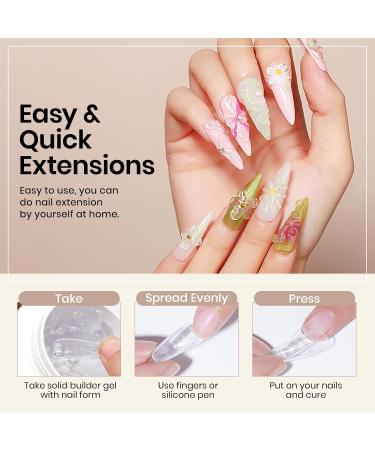 MIZHSE 100g Solid Builder Gel for Nails Large Capacity Clear Hard Gel for Nails 3D Sculpting Gel for Nail Art Gel U V LED Nail Builder Gel Kit with 3D Silicone Pen for Nail Salon Home DIY - Buy Online on GoSupps.com
