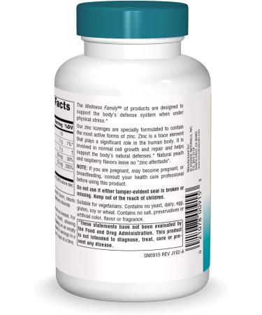 Source Naturals Wellness Zinc Lozenges - 60 Tabs | Immune Support - Buy Online on GoSupps.com