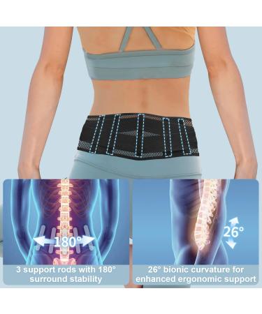 Breathable Back Brace for Men & Women - Lightweight Lumbar Support Belt for Lower Back Pain Relief - Ergonomic & Adjustable Design (M/L Medium - Buy Online on GoSupps.com